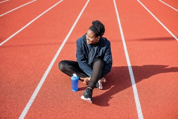 woman athlete training